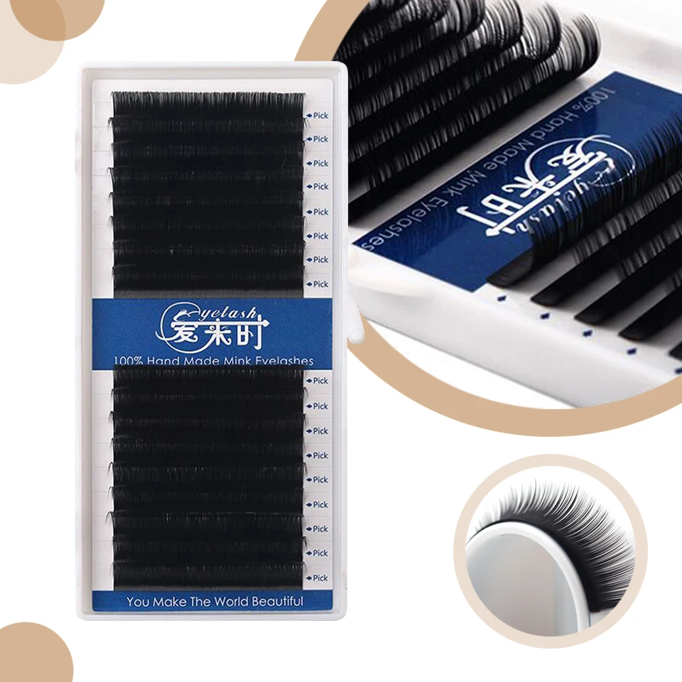 

THINKSHOW 16 Rows Faux Eyelash Extension All Size Single Length & Mix Length Silk Mink 3D Eyelashes Cilias Makeup Tool