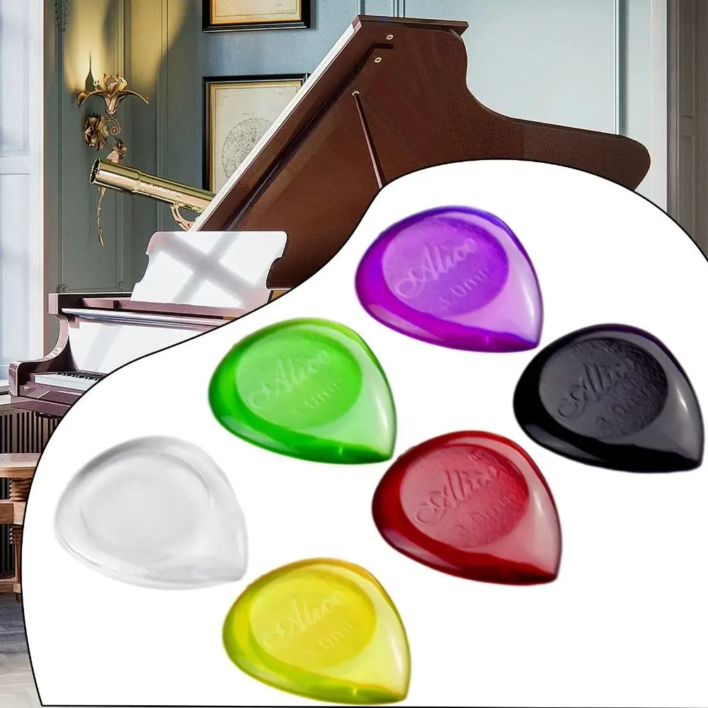 6Pcs Durable 1/2/3mm Guitar Picks Stubby Fast Picking Electric Bass Guitar Pick ABS Guitar Accessories