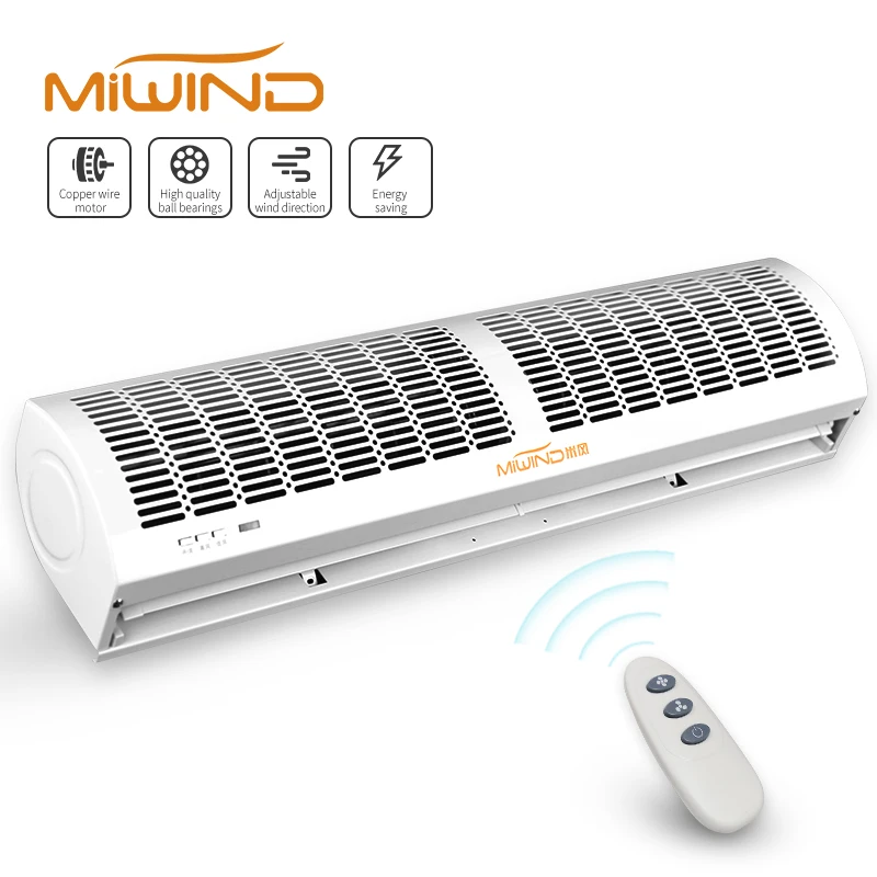 CE CB Certified Industrial Commercial Air Curtain Door Wall-Mounted Wall Fan 3-6 Feet Remote Control 3-Year Warranty