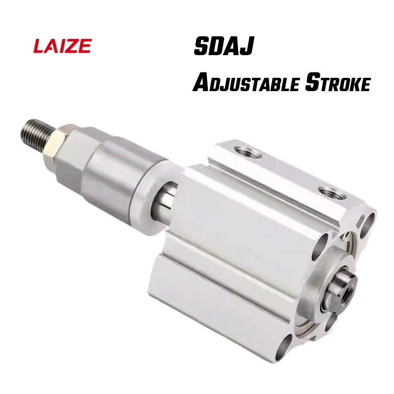 SDAJ Kompakter Luftzylinder mit Einstellbarem Hub – Detail 1