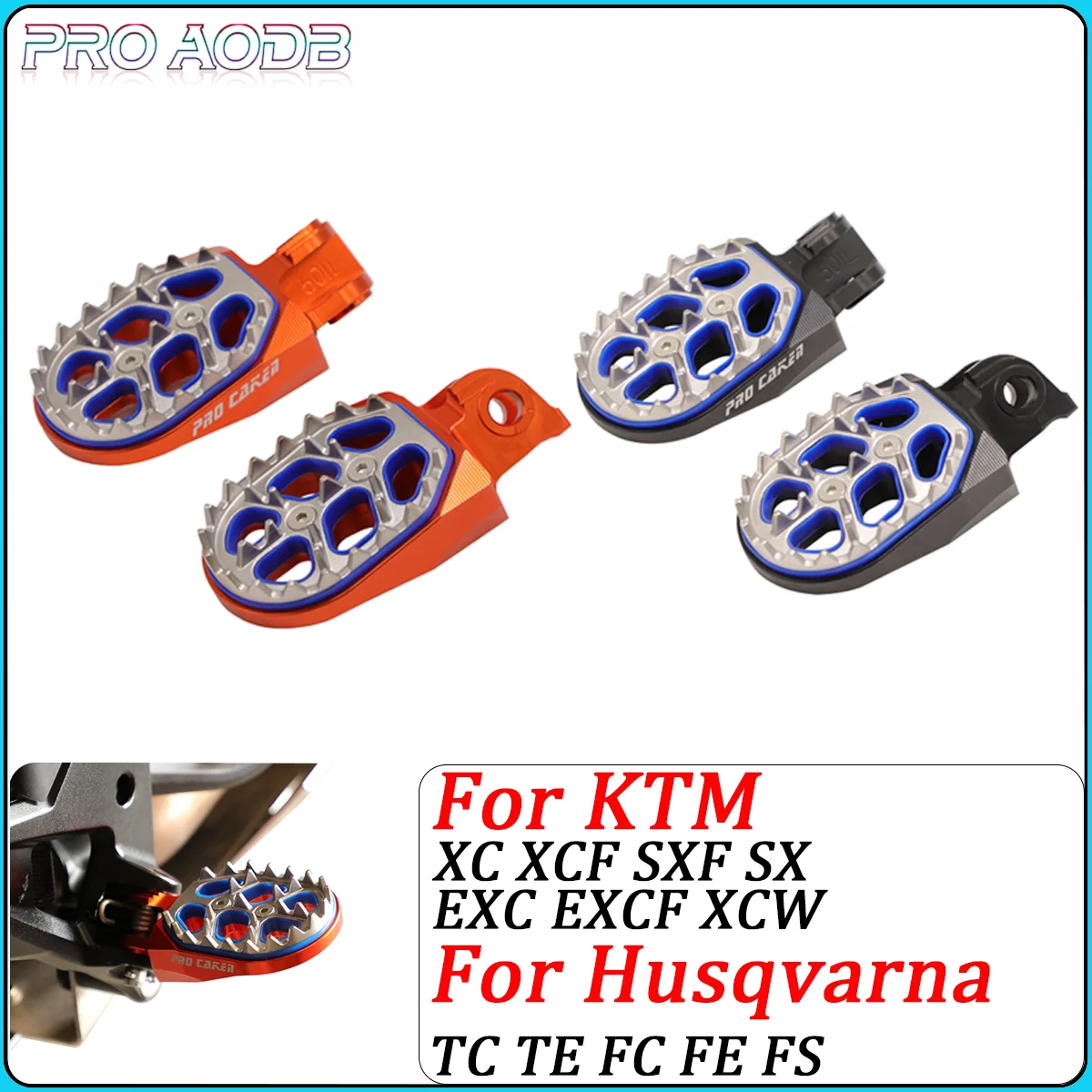 

Motocross Foot Rest Pegs Footrest Footpeg For KTM EXC EXC-F SX SX-F 85 125 150 200 250 300 350 450 500 Dirt Pit Bike 2006-2018