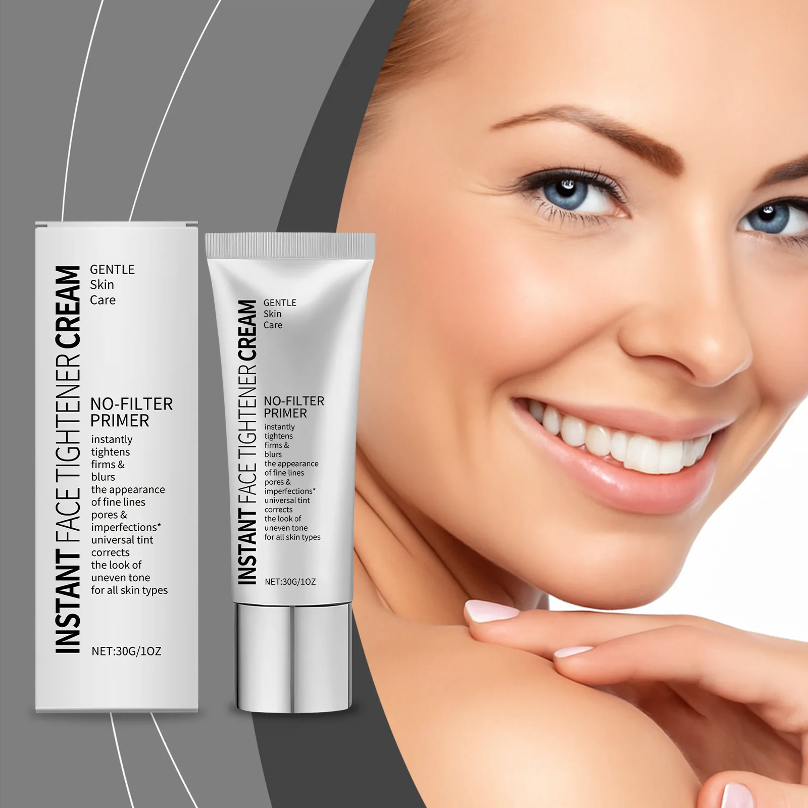 

Facial Firming Cream Moisturizer Isolation Lotion Brightening Skin Color Tighten Cover Blemishes Light Liquid Foundation Primer