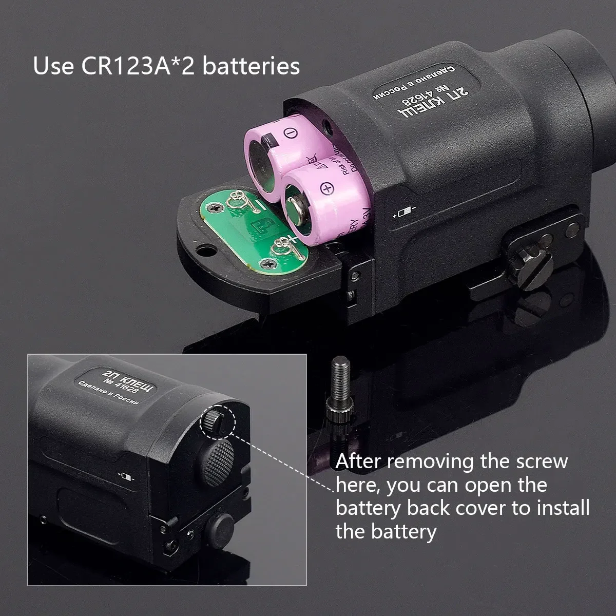 Z-enitco AK AK47 AK74 Light Klesh 2p AK-SD GEN 2 Stroboskop-Taschenlampe Passend für 20mm Picatinny-Schiene Mit Fernbedienung 500 Lumen Aluminium – Detail 4