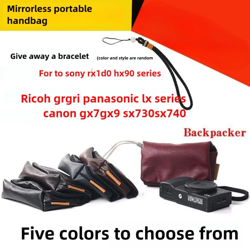 

For Canon G9X Ricoh GR Sony Black Card RX100 Series Panasonic LX Digital Handbag Lightweight Camera Bag