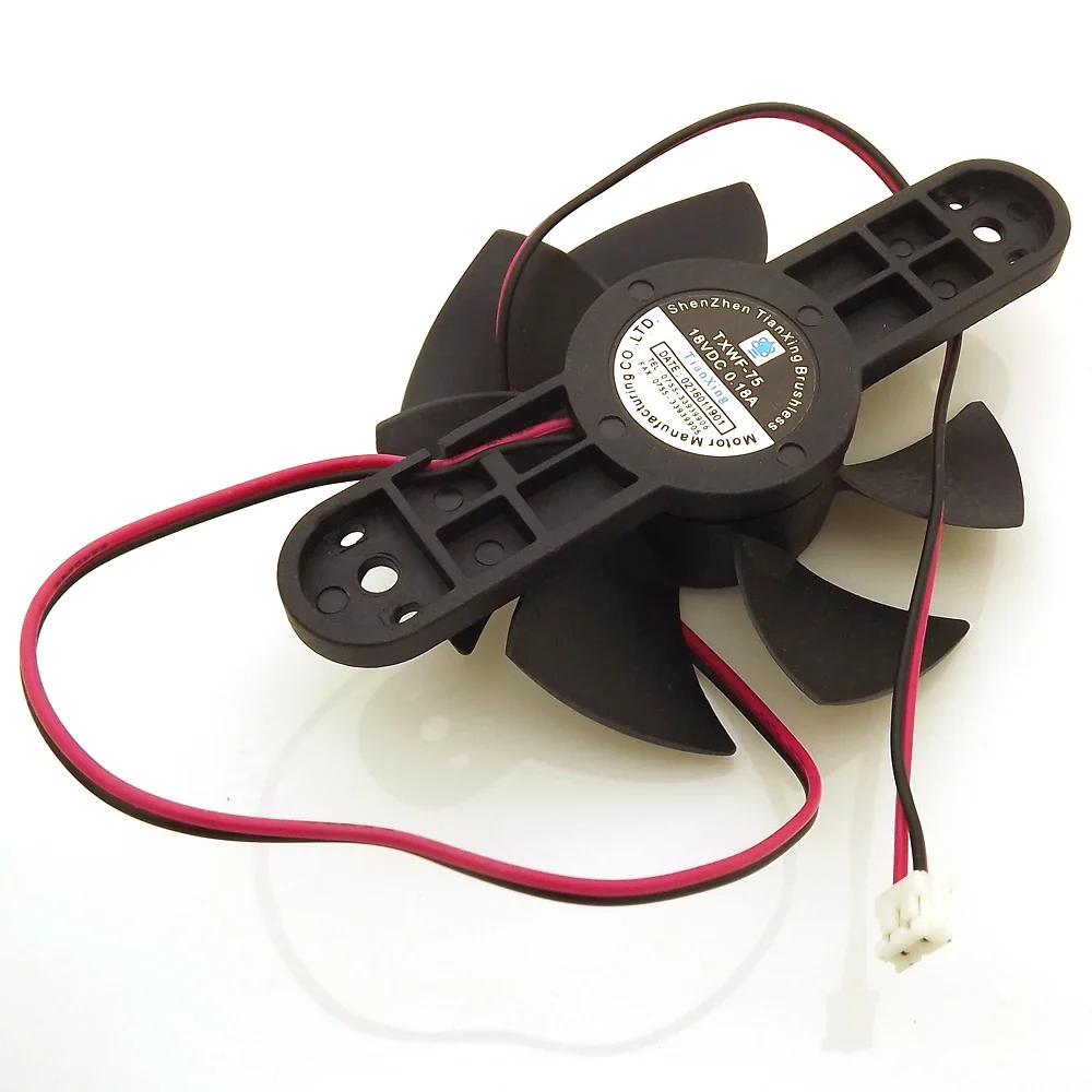

BRUSHLESS DC FAN TXWF-75 PD-8025MS 75mm 18VDC 0.18A 2wire 2pin For C21-RH2101/RH2102 Induction Cooker Cooling Fan