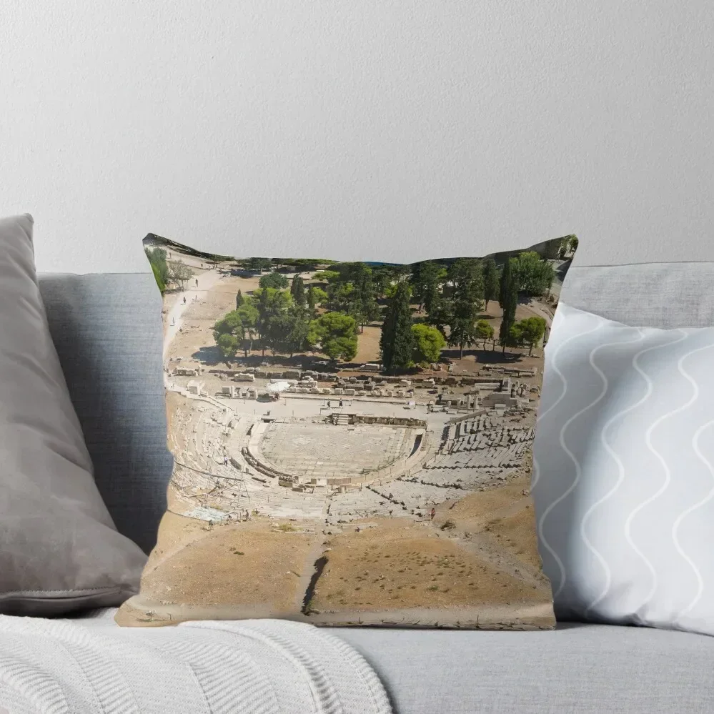 

Theatre of Dionysus, Athens, Greece Throw Pillow autumn pillowcase luxury sofa pillows Christmas Pillow Covers pillow