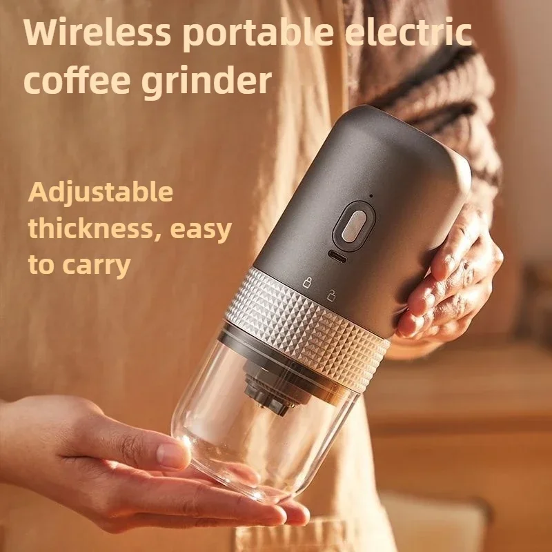 Household Portable Coffee Machine Electric Coffee Grinder Fresh Hand-brewed Coffee Automatic Grinder Ceramic Core