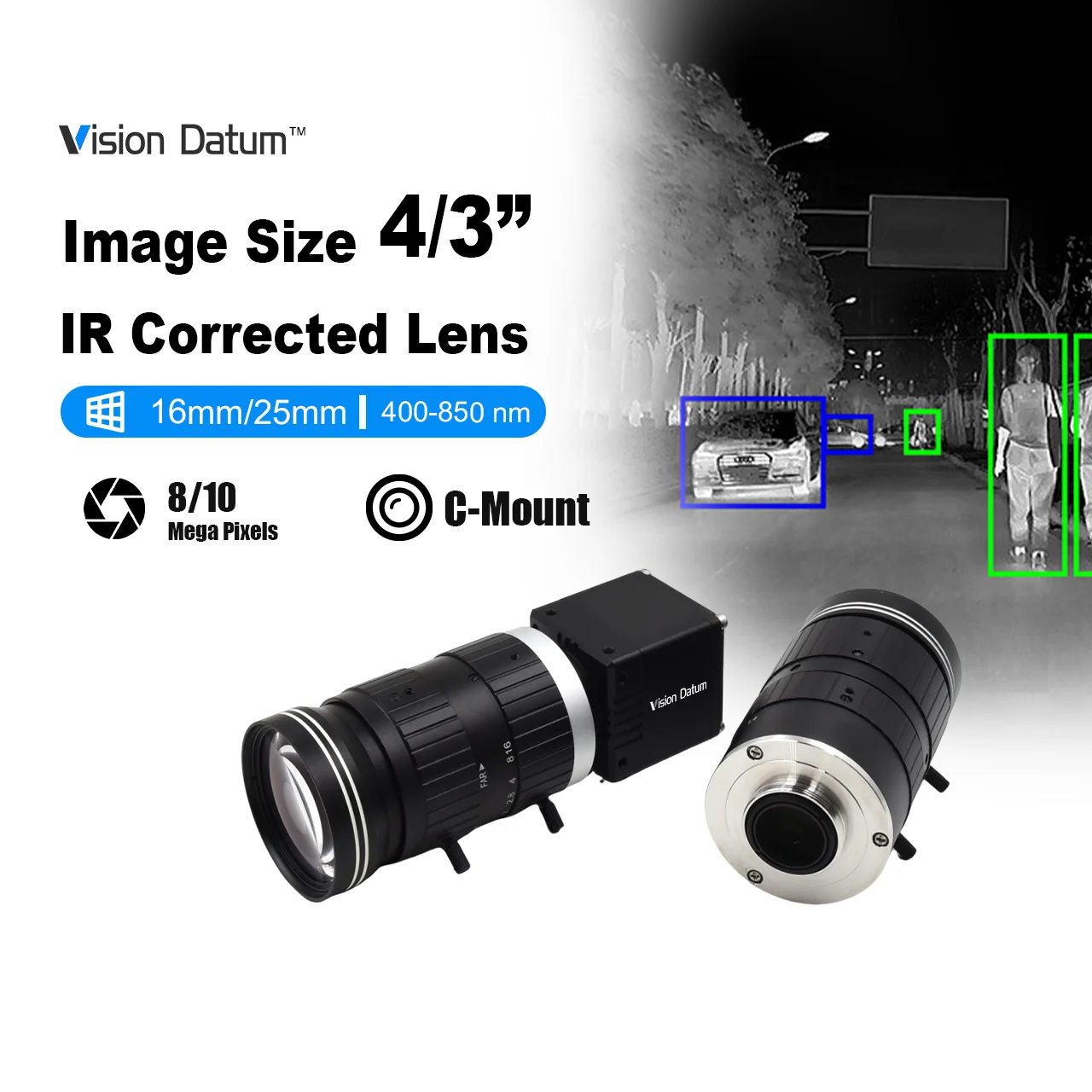 IR Corrected Lens 400-900nm With 50mm Focal Length M42 Mount  for NIR Camera GAL 4K-40CCNIR