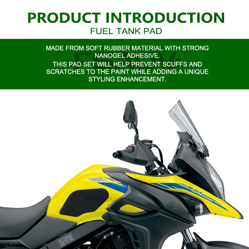 For Suzuki V-Strom 650 650XT DL650 DL650/XT 2017-2023 2022 Tank Pad Protector Sticker Decal Gas Knee Grip Tank Traction Pad Side