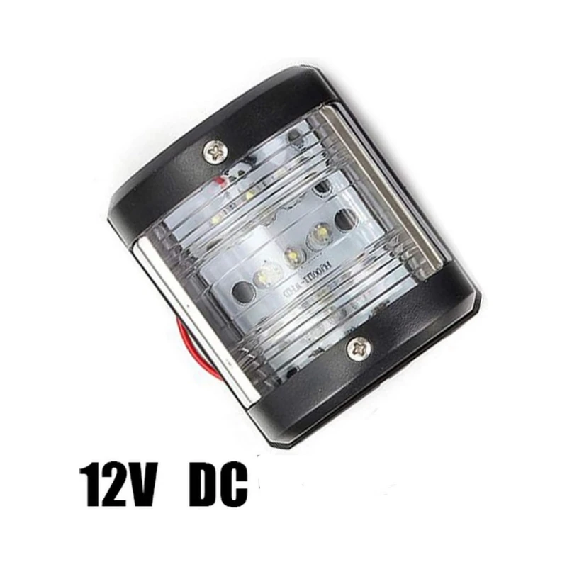ISURE MARINE 1Pair Boat Pontoon LED Navigation Light Black ABS Plastic Housing