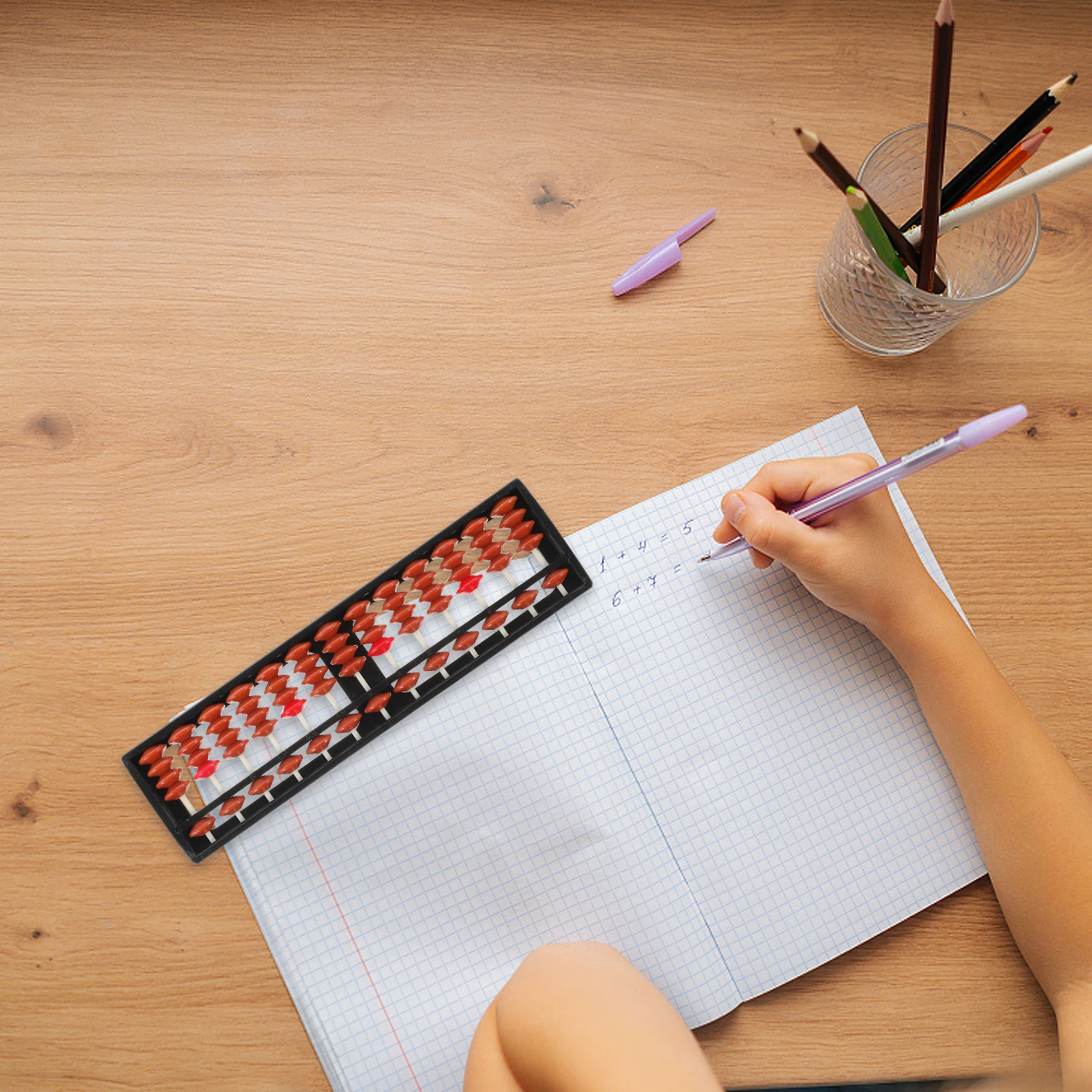 

2pcs Stationery Lightweight Kids Educational Tool Chinese Abacus for Children Arithmetic Training Brain Development