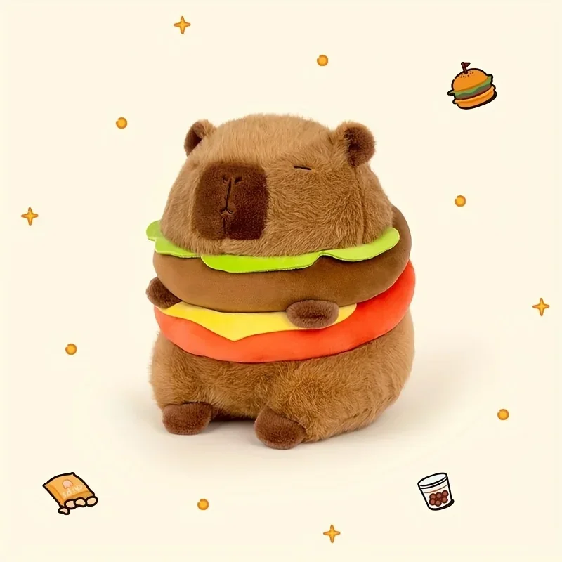 

Capibara Plush Toy In The Shape Of A Hamburger, Best Holiday Gifts Capybara Plush Toy In The Shape Of A 20cm/7.87inch Hamburger