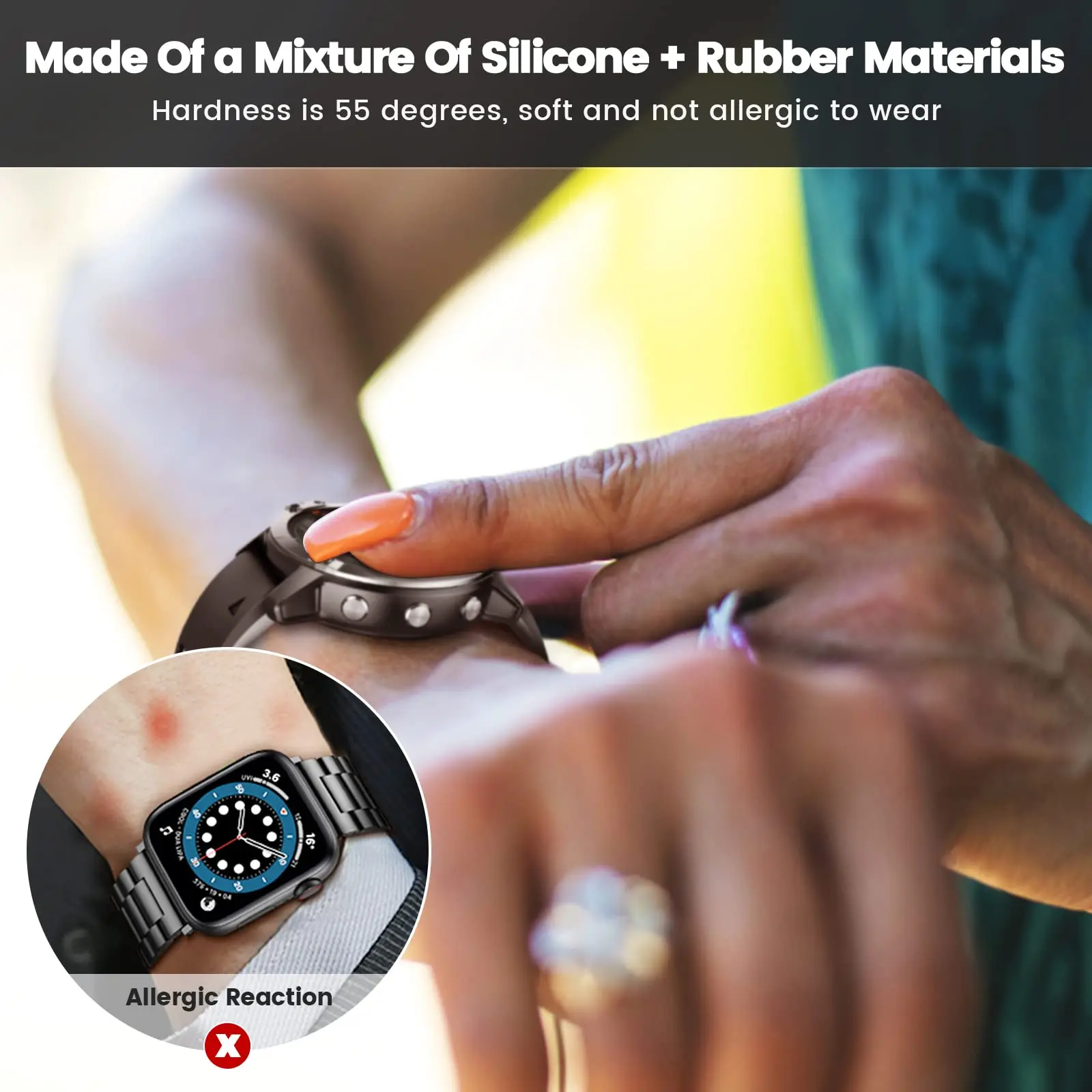 ガーミンフェニックス5,7/5,プラス,ガーミン,ネックス2用のシリコンウォッチストラップ