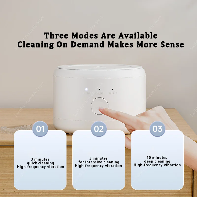 Xiaomi Electric Braces Box Cleaning Box Multi-function Invisible Retainer Denture Cleaning Machine Jewelry Orthodontic Cleaner