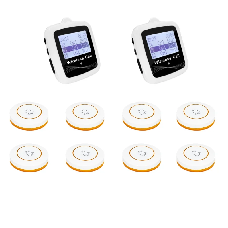 CATEL Wireless Call System Long Standby  Pager Receiver Round Call Buttons For Restaurant Cafe Hospital Hotel