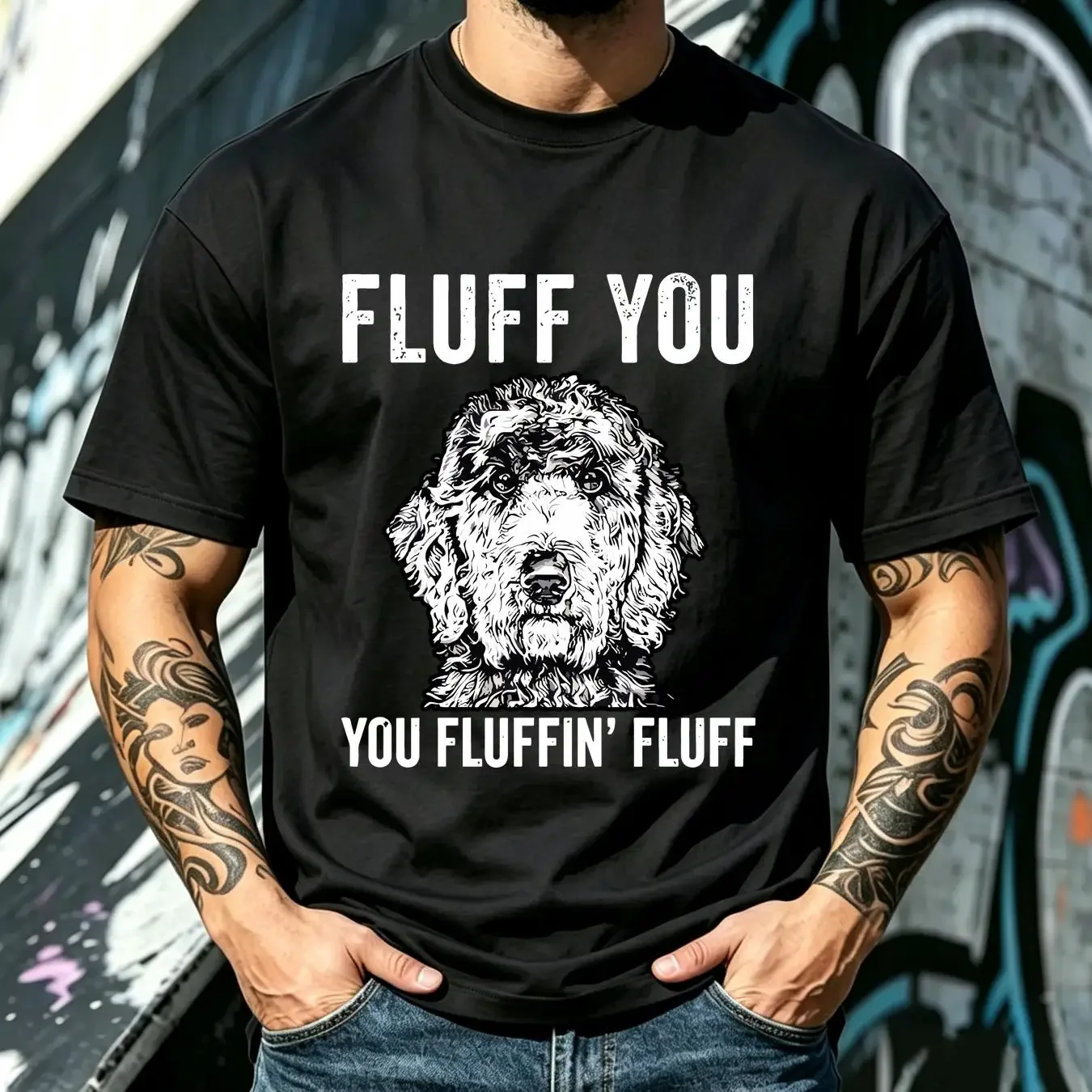 washed T Shirt Fluff You Fluffin Goldendoodle Mom Doodle Mama SweaT Labradoodle Dad s Funny Dog Pun Tank long or short sleeves