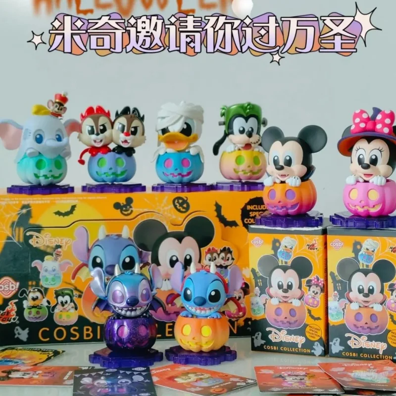 

Genuine Hot Toys Disney Mickey Mouse And Friends Series Blind Box Stitch Anime Model Toy Halloween Surprise Decoration Gifts