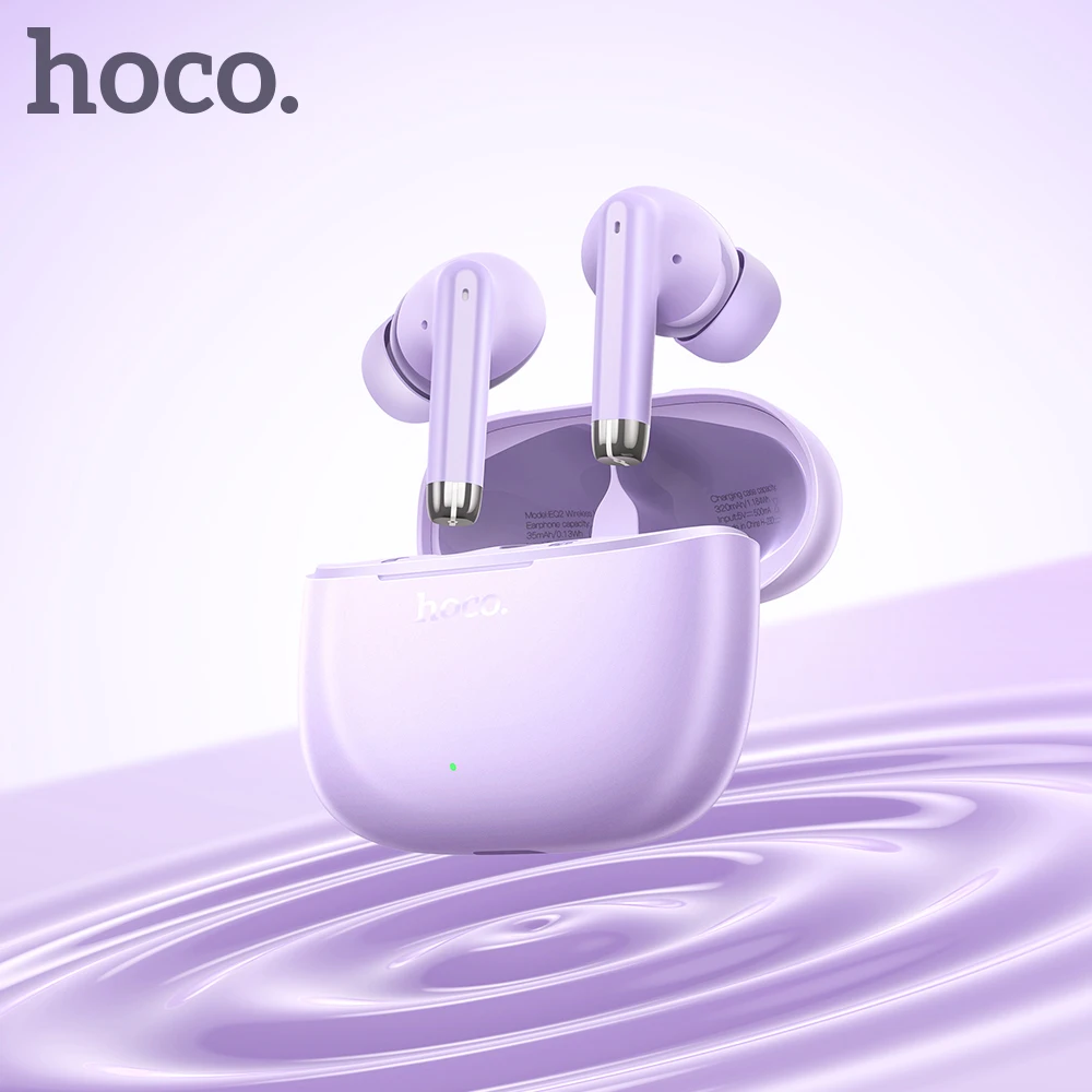 HOCO Bluetooth 5.3 TWS Wireless Earphone Hifi Stereo Sound Dual Microphone Music Sport Earbuds for iphone 16 15 14 13 12 Pro Max