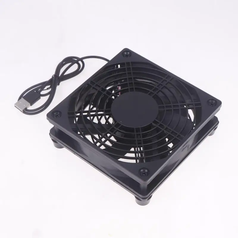 1 Piece DIY PC Cooler TV Box Wireless Silent Quiet DC 5V USB Power W/Screws Protective Net 120mm Router Cooling Fan