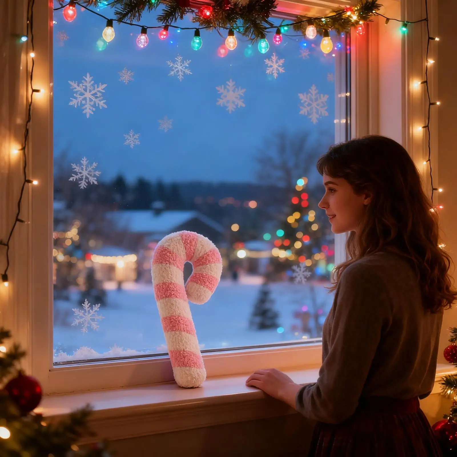 

Рождественская подушка, мягкое украшение для дома, удобная подушка из конфетной трости для стула, дивана, спальни, гостиной, общежития, квартиры Den Kid