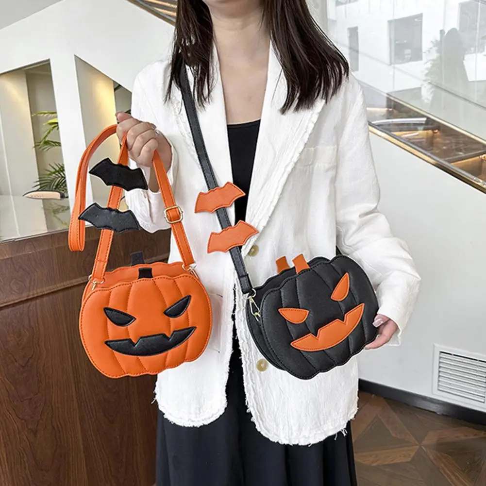 Halloween Pumpkin Bag Festive Halloween Pumpkin Crossbody Bag for Party Wear Fun Purse with Adjustable Shoulder Strap for Street