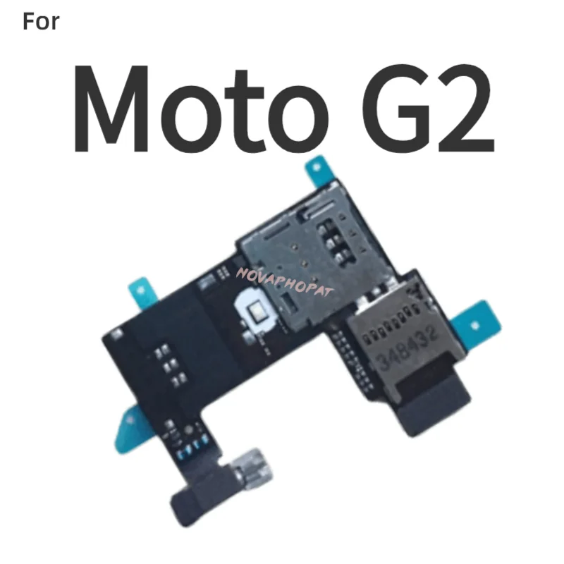 SIM Card Reader For Motorola MOTO G2 G+1 2014 XT1063 xt1068 SIM Card Slot Socket Inner Adapter Memory Card With Flex Cable Board