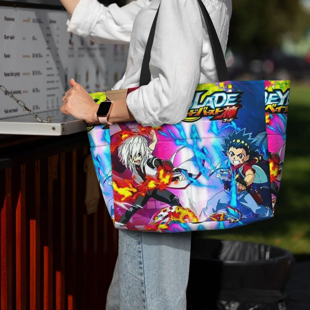 

Beyblade Burst Evolution Beach Tote Bag Sport Gym Yoga Duffle Large Tote Bag Women Travel Bag Fitness bag