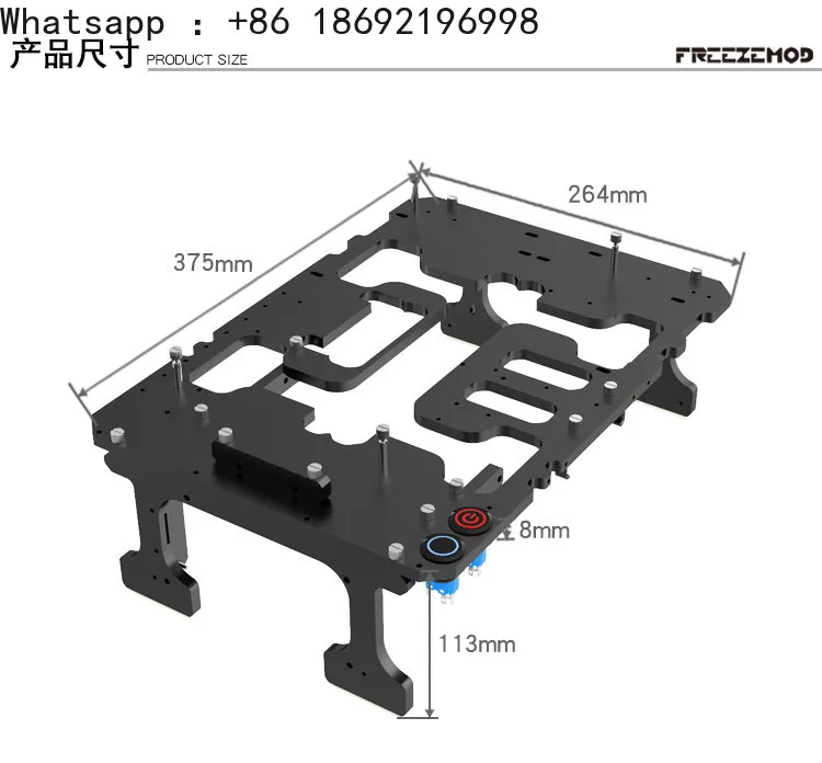 

Новый корпус для игрового ПК 2026 KFJX-V1 с водяным охлаждением, открытый тип, полностью алюминиевый, с ЧПУ, для настольных ПК ATX, горизонтальный/вертикальный