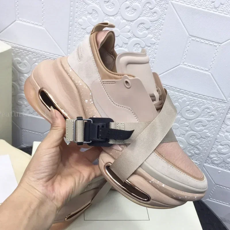 Women Men New Platform Sneakers Cross-Tied Men Casual Shoes Walking Sports Loafers Patchwork Running Shoes Big Size 35-46 - view 5