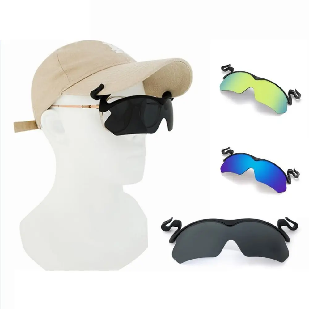 Gorra con Clip ajustable, gafas de sol deportivas, cubierta abatible con Clip en el sombrero, gafas de ciclismo, protección UV, gafas de sol polarizadas