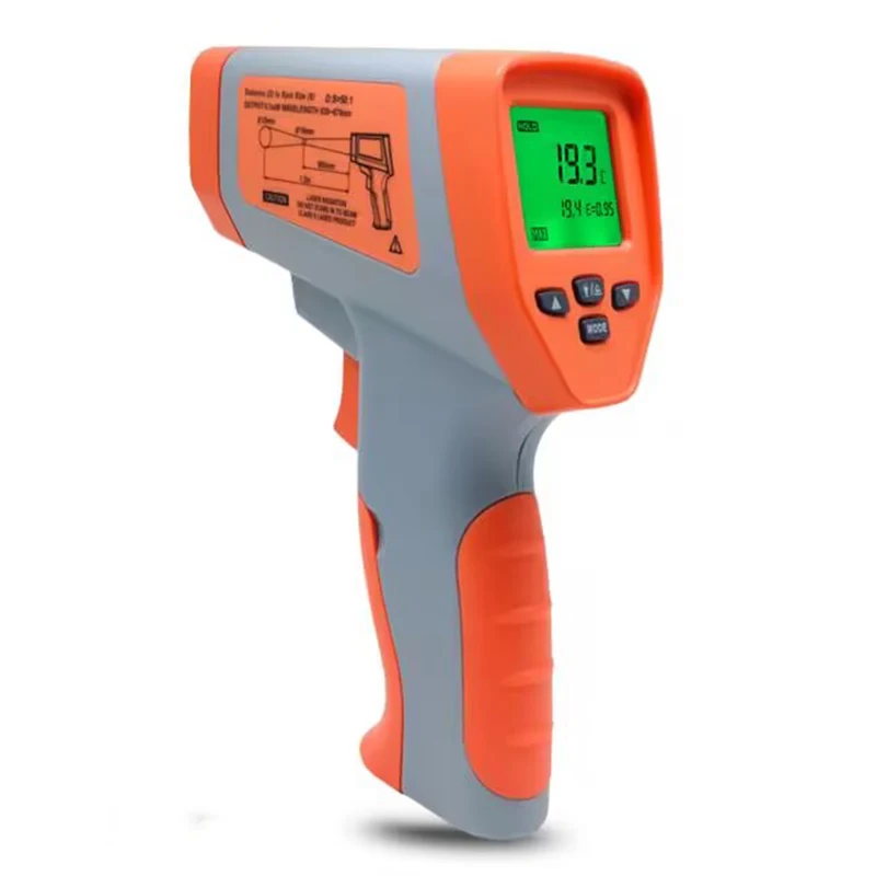Afbeelding 3: WENMEICE Draagbare contactloze intelligente industriële infraroodthermometer - 50~1600℃ VA temperatuurmeetpistool pyrometerpisto