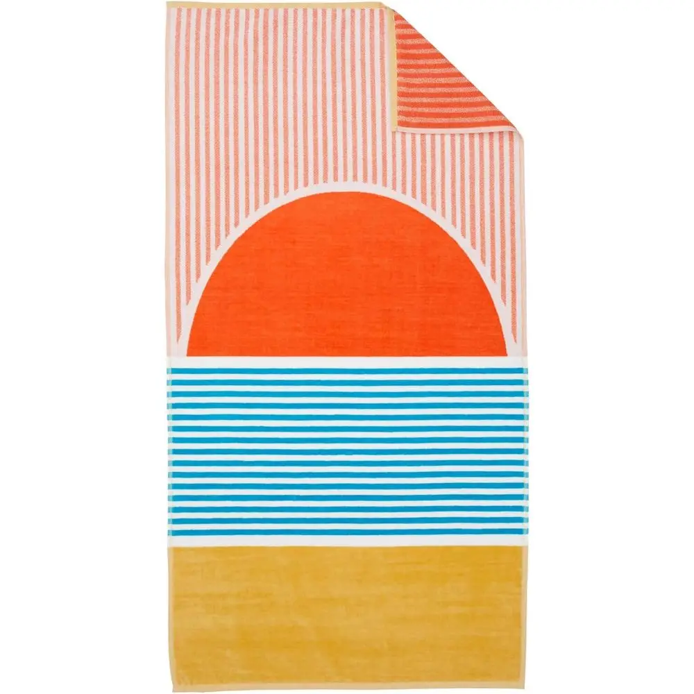

Set of 2 Luxury Beach Towels - 30x60 Inches, Sunset Theme, Made from 100% Combed Cotton, Plush and Soft