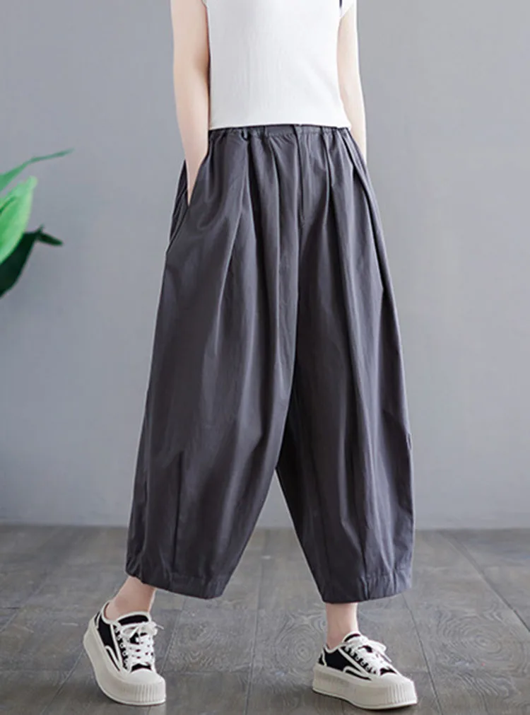 Big Size 80kg Casual Bloomers Pants Vintage Baggy Harem Sweatpants Korean 85cm Cargo Pantalones Streetwear Boyfriend Spodnie New