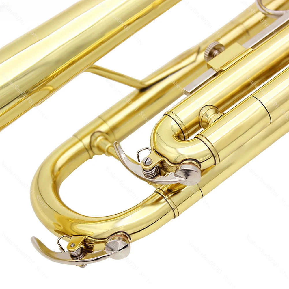 Orchestra Concert Performer Dropship Student Beginner Bb Trumpet Brass Trumpet Instrument With Cloth Gloves For School Band