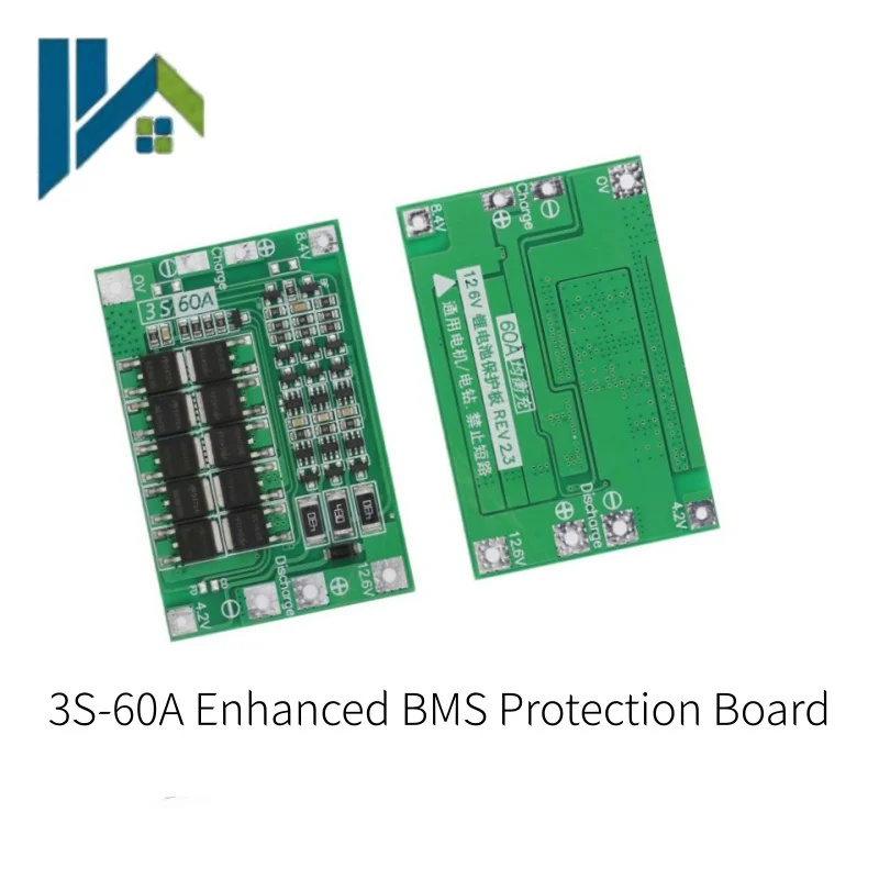 3S/4S 40A 60A Lithium‑ion Battery BMS Protection Board With Balance / Enhanced Version, Support Power Drill Startup