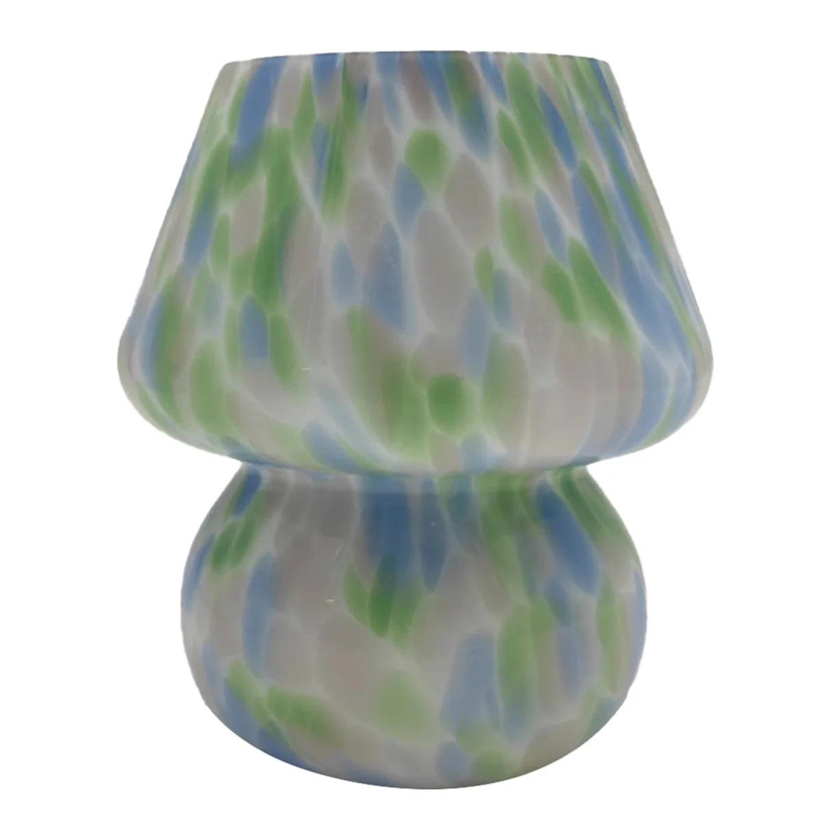 

Mushroom Table Lamp Small Bedside Table Glass Lamp Translucent Glass Desk Lamp for Living Room US Plug Colorful