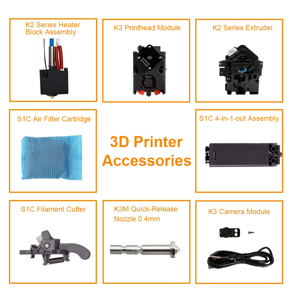 

Аксессуары для 3D-принтеров FDM — экструдер, печатающая головка в сборе, насадка, 8-цветная втулка, резак для камеры и замены нити