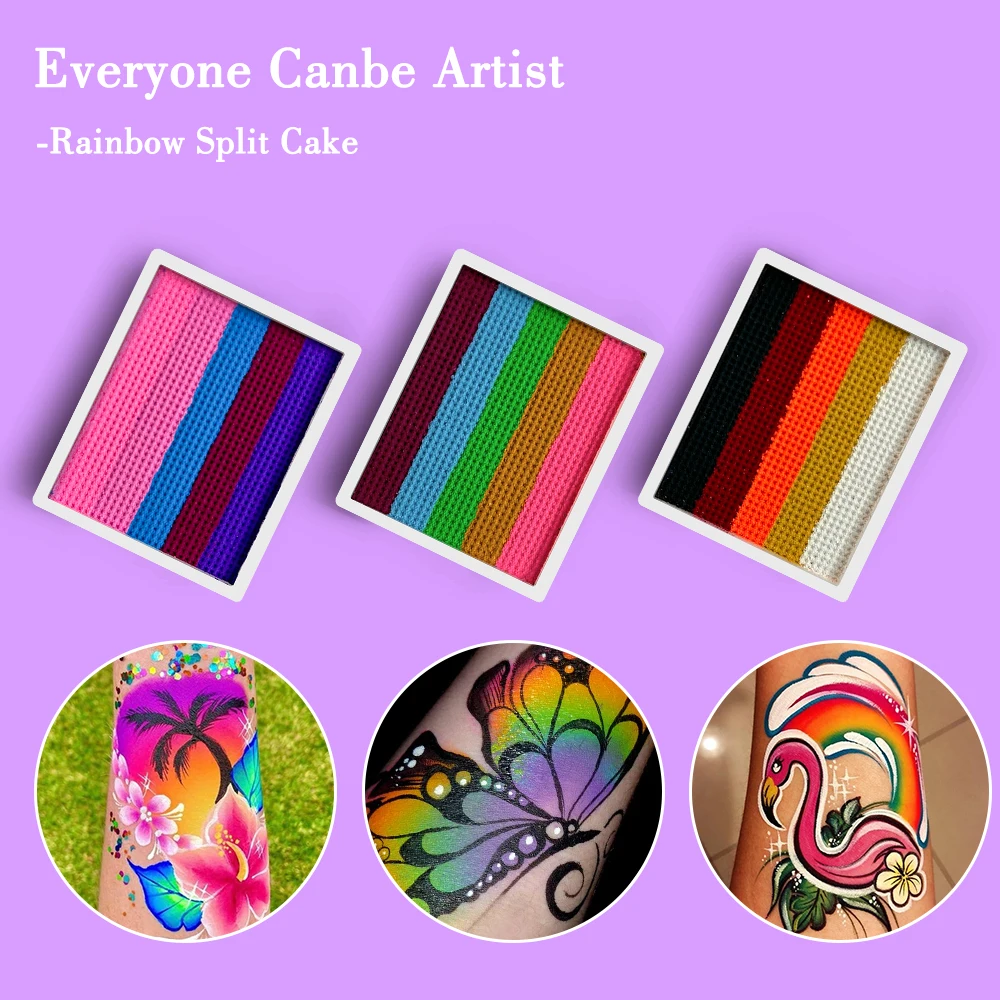 2 قطعة UV يتوهج في الظلام قوس قزح المياه المنشط الوجه الجسم الطلاء النيون الفلورسنت لحفلة تنكرية عيد الهالوين عيد الميلاد #6