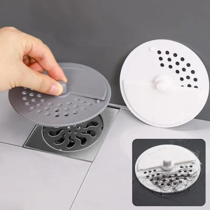 

1pc Rotatable Hair Filter Drain Cover Anti-odor With Multiple Drain Holes Fits Most Sink Sewer Lid Home Kitchen Bathroom Use