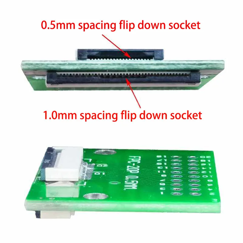 1PCS PCB Double Sided FFC FPC Flex Cable Adapter Pitch 0.5mm 1.0mm to 2.54mm Connector 6P 8P 10P 12P 24P