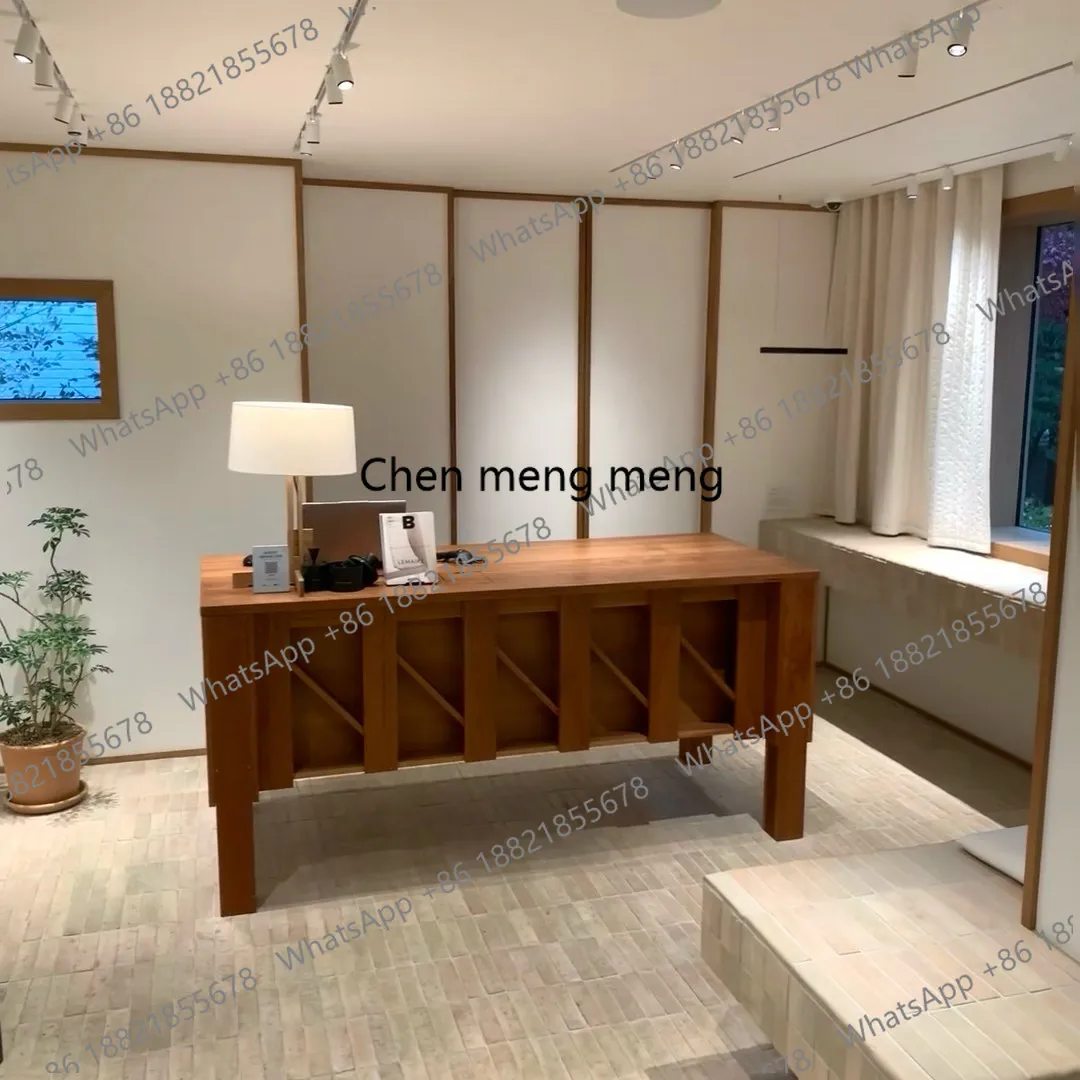 

French vintage clothing store cashier bar table display stand medieval front desk