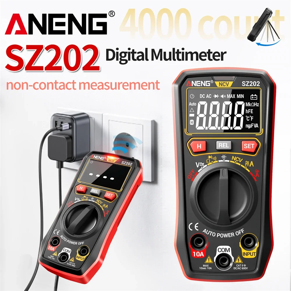 Electrician Multimeter Tester Digital ANENG SZ202 Smart Voltage 10A Current Meter Resistance Capacitor NCV Repair Detection Tool