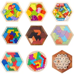 27 Style Block Puzzle Jigsaw Puzzle Board Classical Puzzle Children's Toys Hexagonal Alien Chess Tangram Puzzle Toys