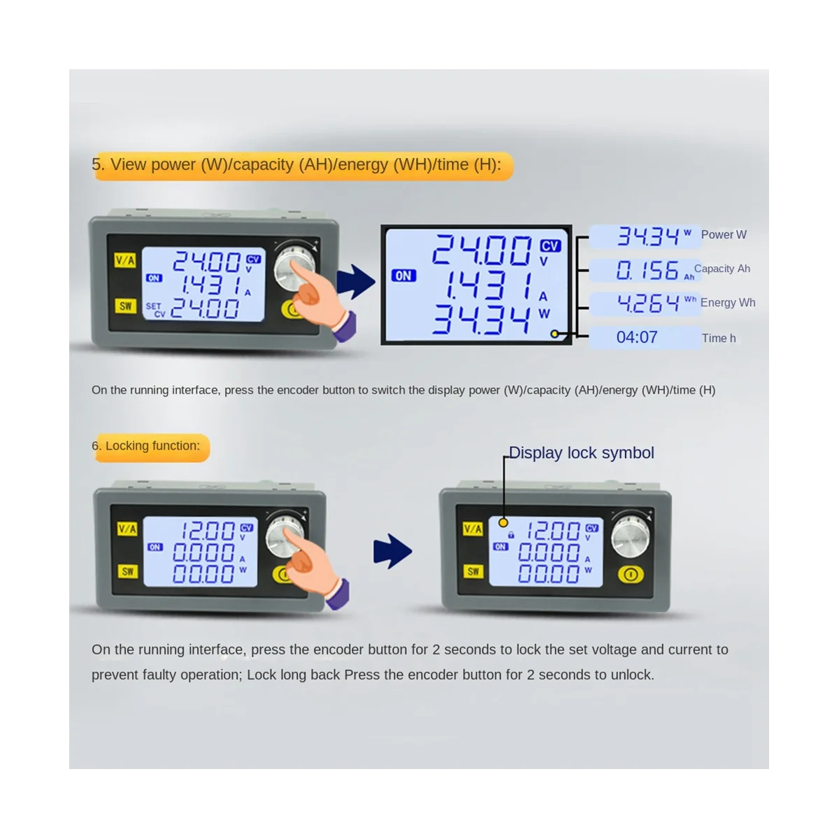 XY6015L 0-60V 15A 900W DC DC Converter CC CV Power Module Adjustable Regulated Laboratory Power Supply