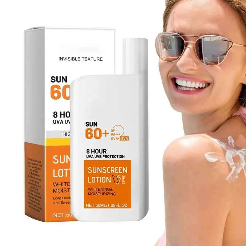 50ml Lightweight Daily Sunscreen Light Feel Sunscreen Lotion Whitening Cream Face Protector Solar Sun Blocker Isolation Lotion