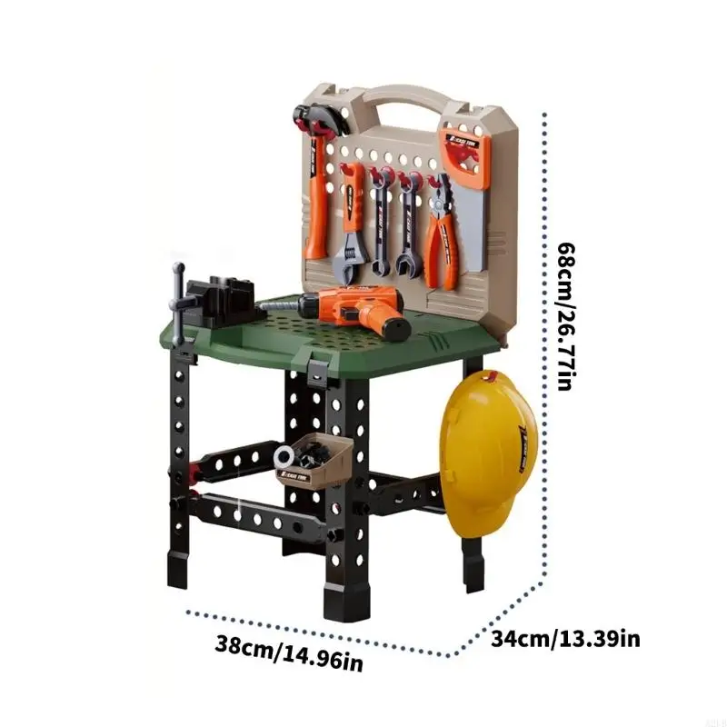 معدات إصلاح التظاهر المهنية 90 قطعة مجموعة اللعب الهندسية للأطفال خطة تخزين كثيفة لعبة تطوير المهارات الحركية A2UB