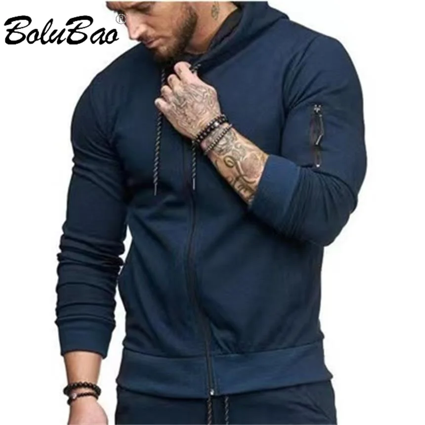 

BOLUBAO 2024 Outdoor Casual Hoodie Sweatshirt Men Pure Cotton Slim-Fit Hoodie Coat High Quality Selling Hoodie Sweatshirt Men