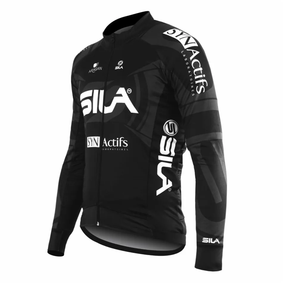 Sila Usa Men\'s Bike Outdoor Sports Jacket Cashmere Warm Jersey Long Sleeve Winter Jacket Mountain Biking Long Cycling Jersey