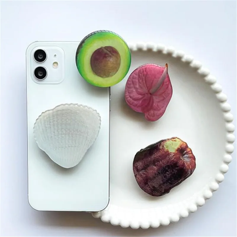 Avocado Cake Bear Phone Holder Fold Expanding Stand Grip Mount  Love Heart Pocket Bracket For All Mobile Phone Holder Stand