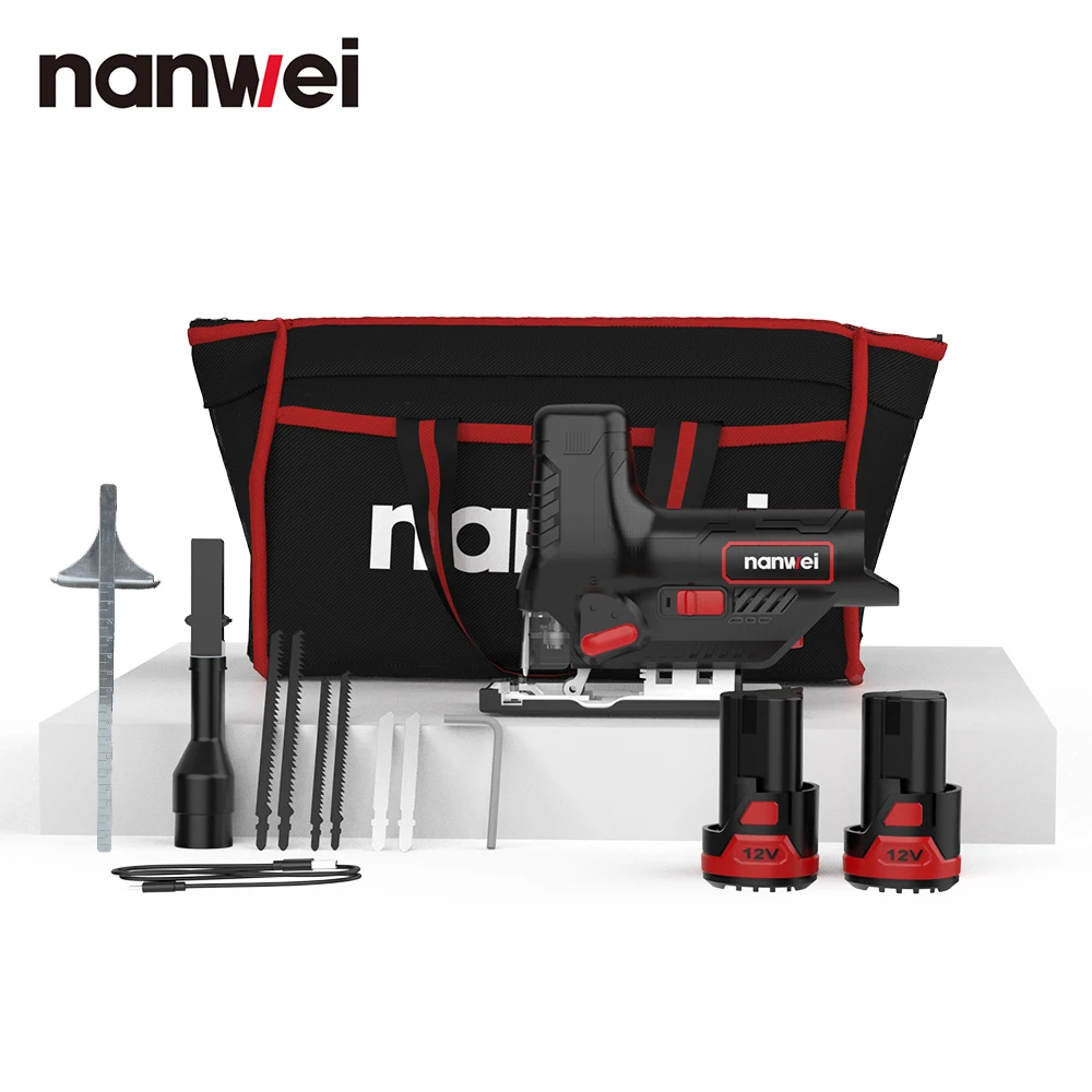 NANWEI 12V lithium-ion jigsaw Metal cutting / PVC pipe cutting / solid wood cutting / Type-c interface